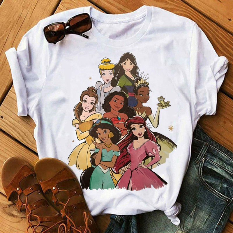 DressBetty - Cute Disney Princess Crew Neck Women's Top