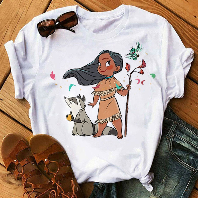 DressBetty - Cute Disney Princess Crew Neck Women's Top