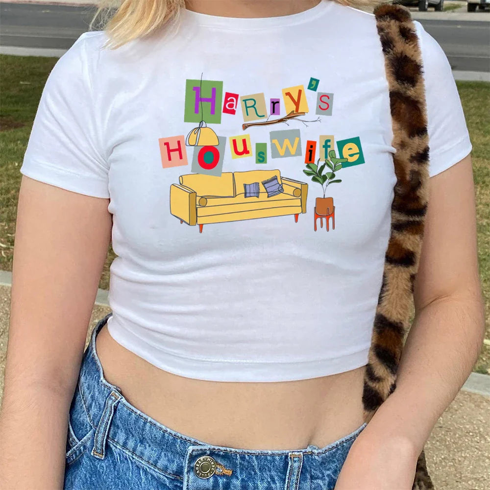DressBetty - 2024 Harry's House Y2K Crop Baby Tee for Women