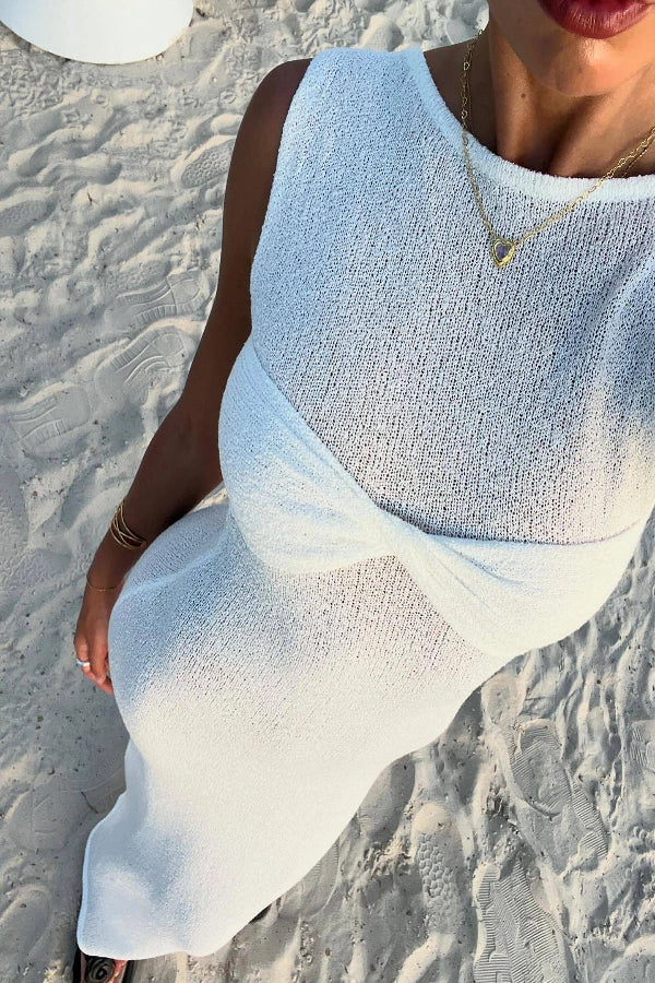Mika Round Neck Knitted Maxi Dress