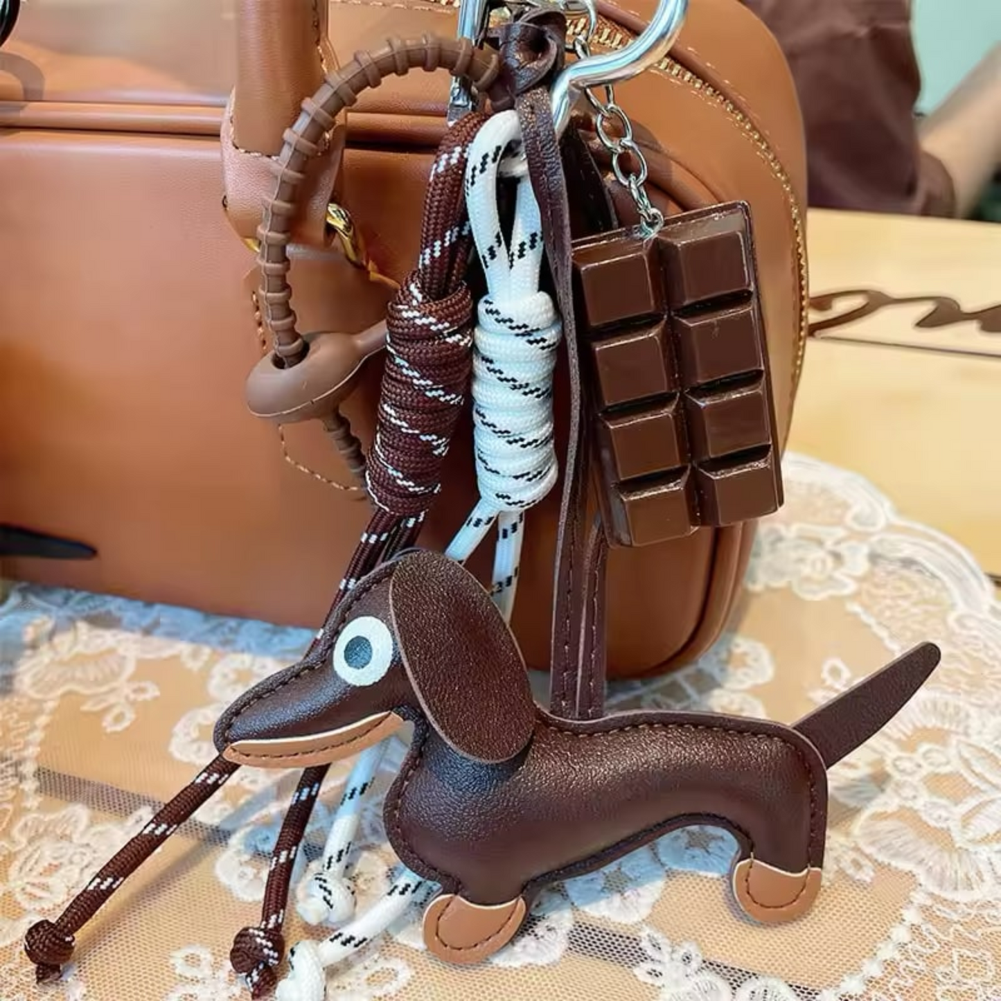 Bagcharm Keychain Handbag Hanging Ornament Keyring Accessories
