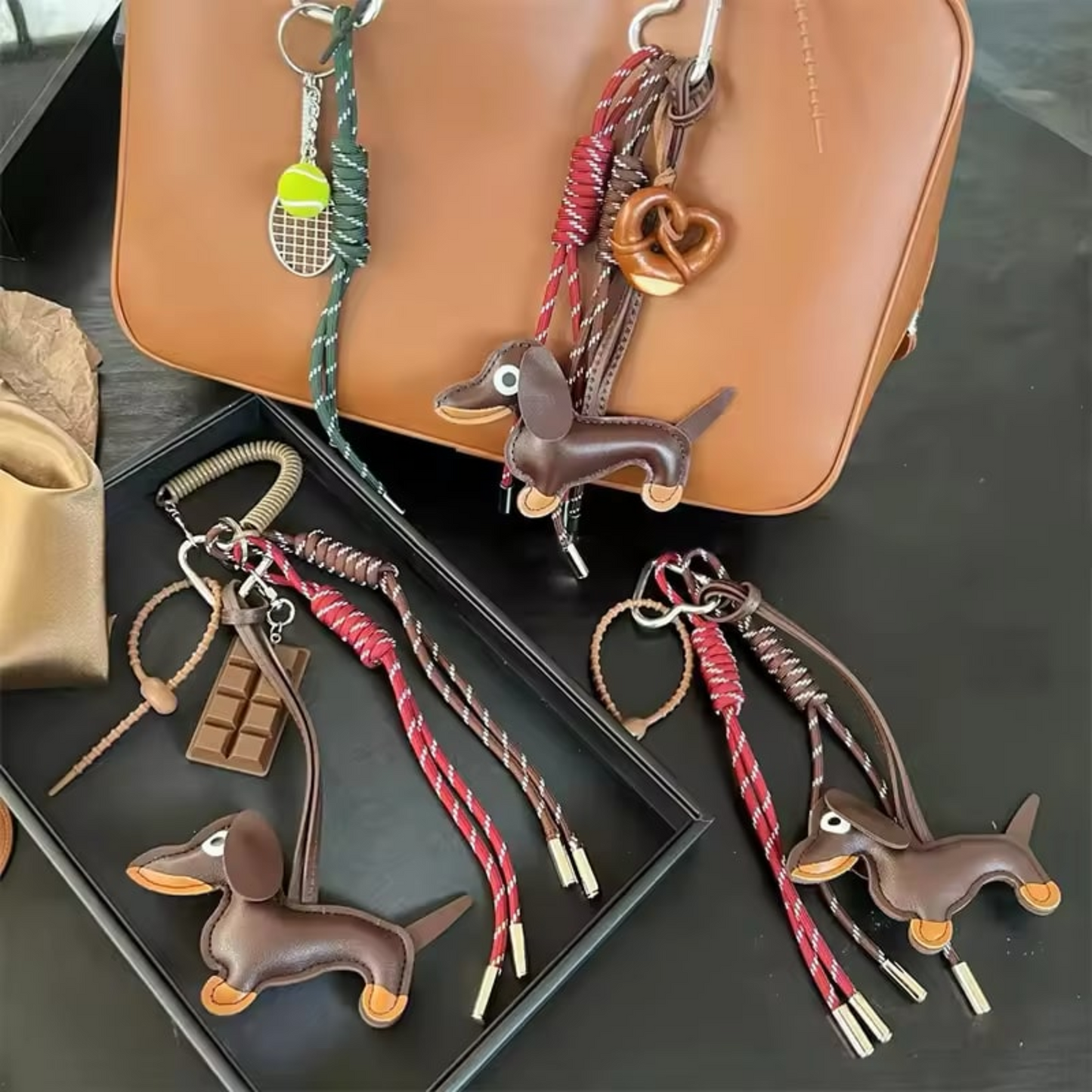 Bagcharm Keychain Handbag Hanging Ornament Keyring Accessories