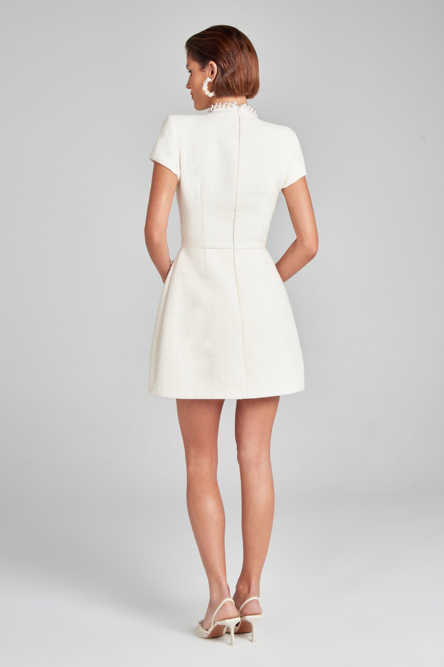 Elisette - Bouclé Tulip Mini Dress