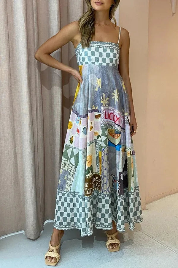 DressBetty - 2024 Sexy Backless A-line Maxi Swing Boho Dress
