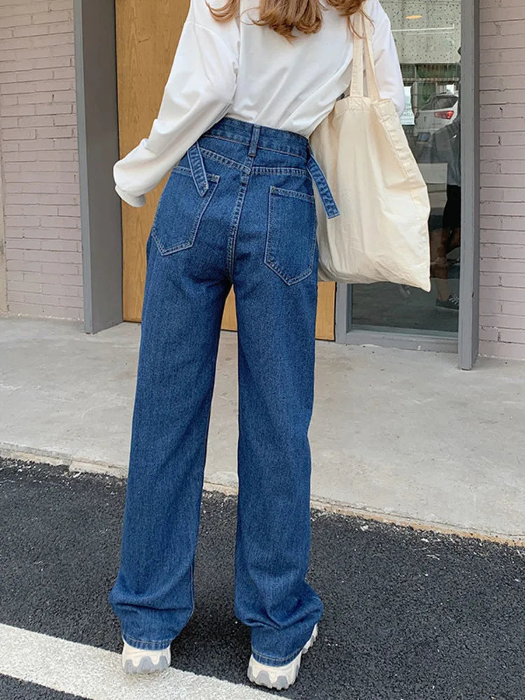 DressBetty - 2024 Trendy Fat Sister New Loose Straight Drapey Mopping Women's Jeans