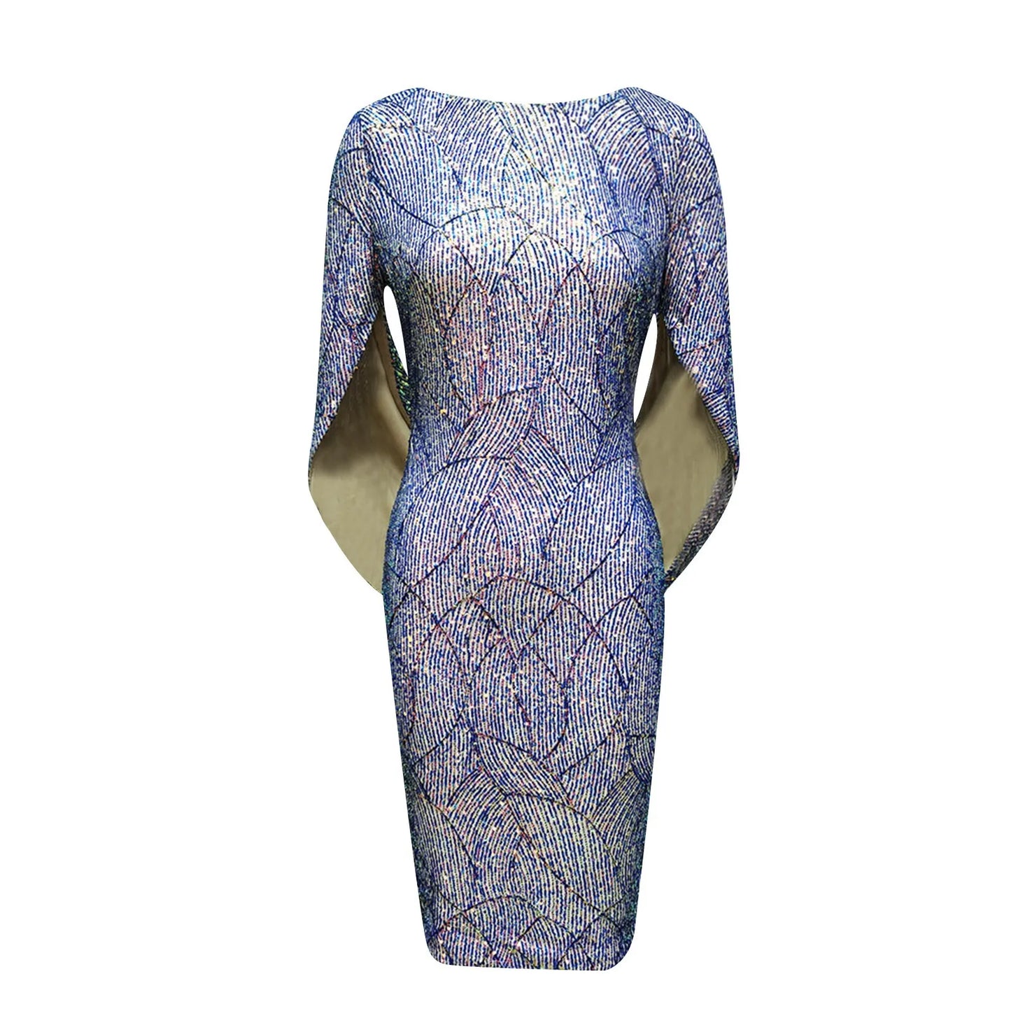 DressBetty - 2024 Glittering Sequin Formal Wedding Guest Bodycon Midi Dress