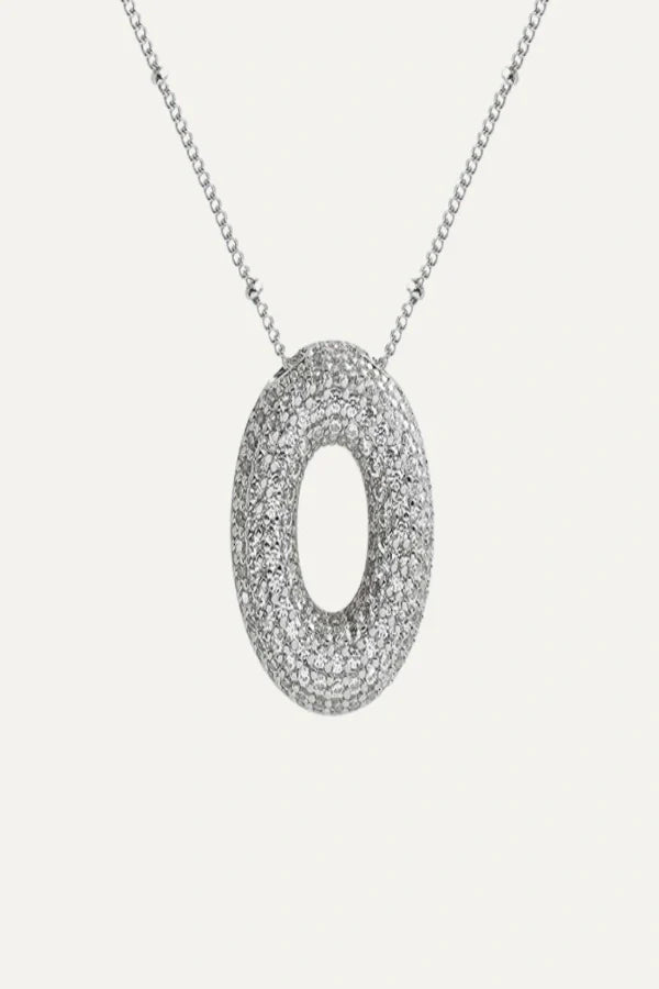 Savannah Diamond Bubble Letter Necklace