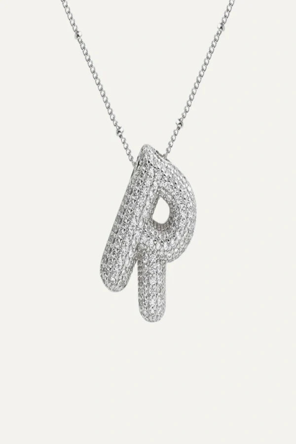 Savannah Diamond Bubble Letter Necklace