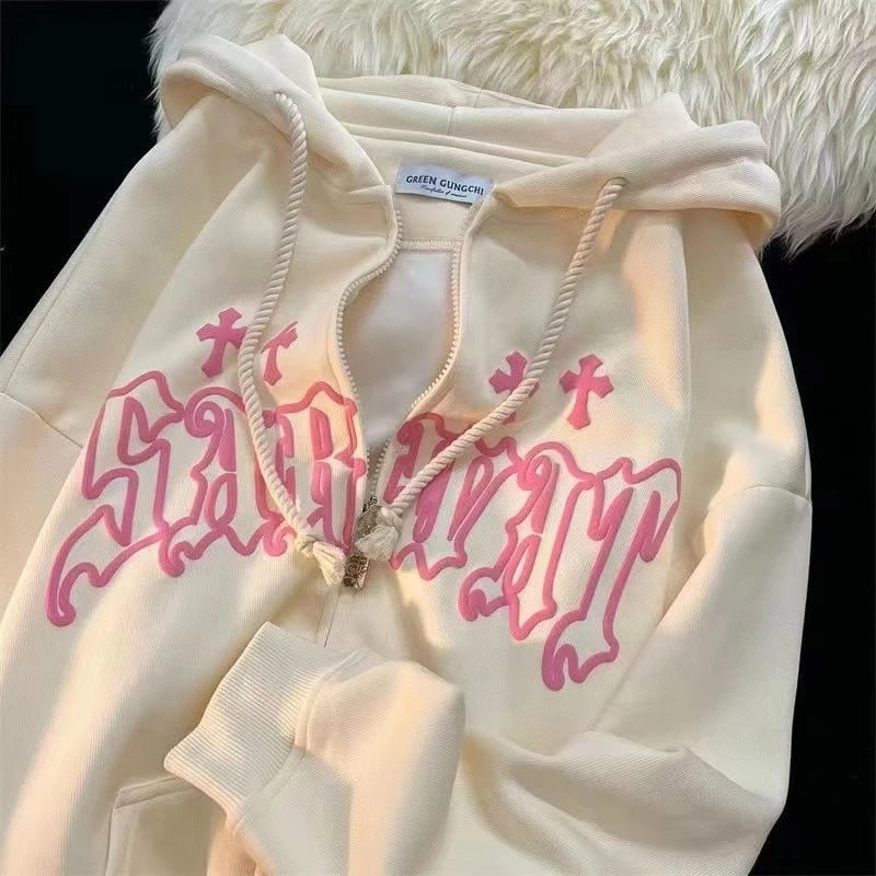 DressBetty - Vintage Goth Embroidery Hoodie
