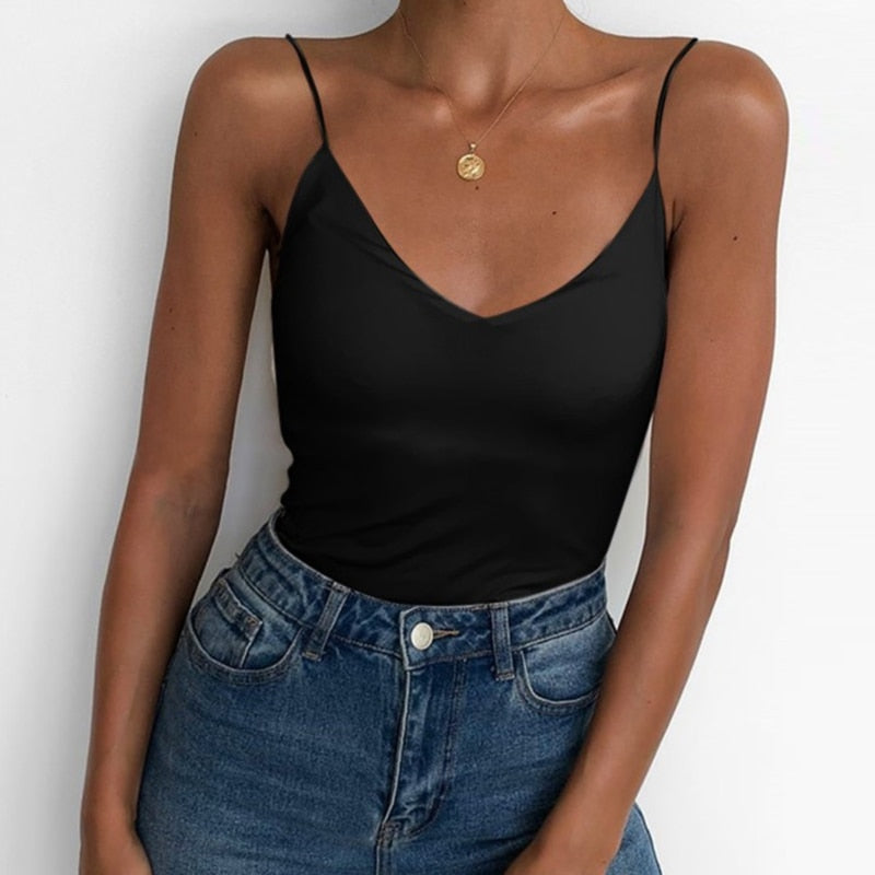 DressBetty - V Neck Basic Cami Top