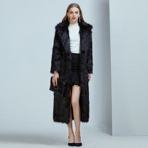 DressBetty - High Street Luxury Long Faux Fur Coat