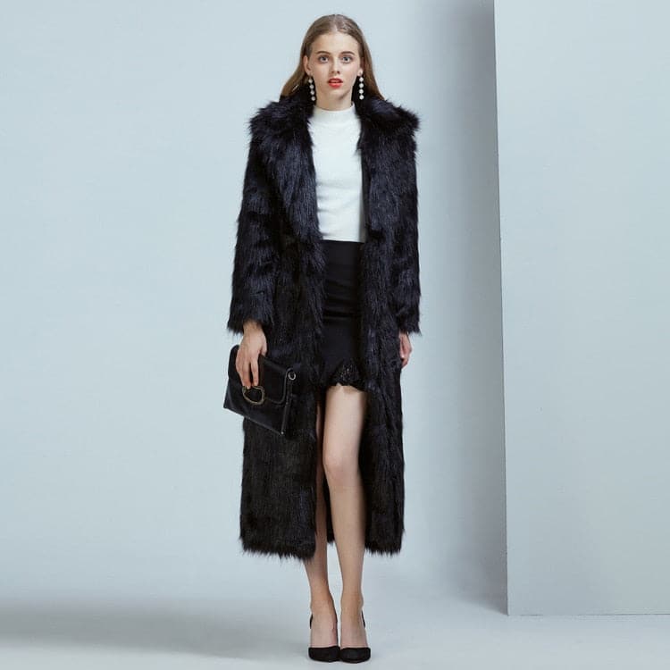 DressBetty - High Street Luxury Long Faux Fur Coat