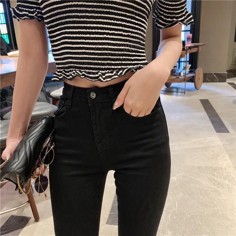 DressBetty - Casual High Waist Slim Flare Jeans High Street Vintage Stretchable Boot Cut Denim Pants