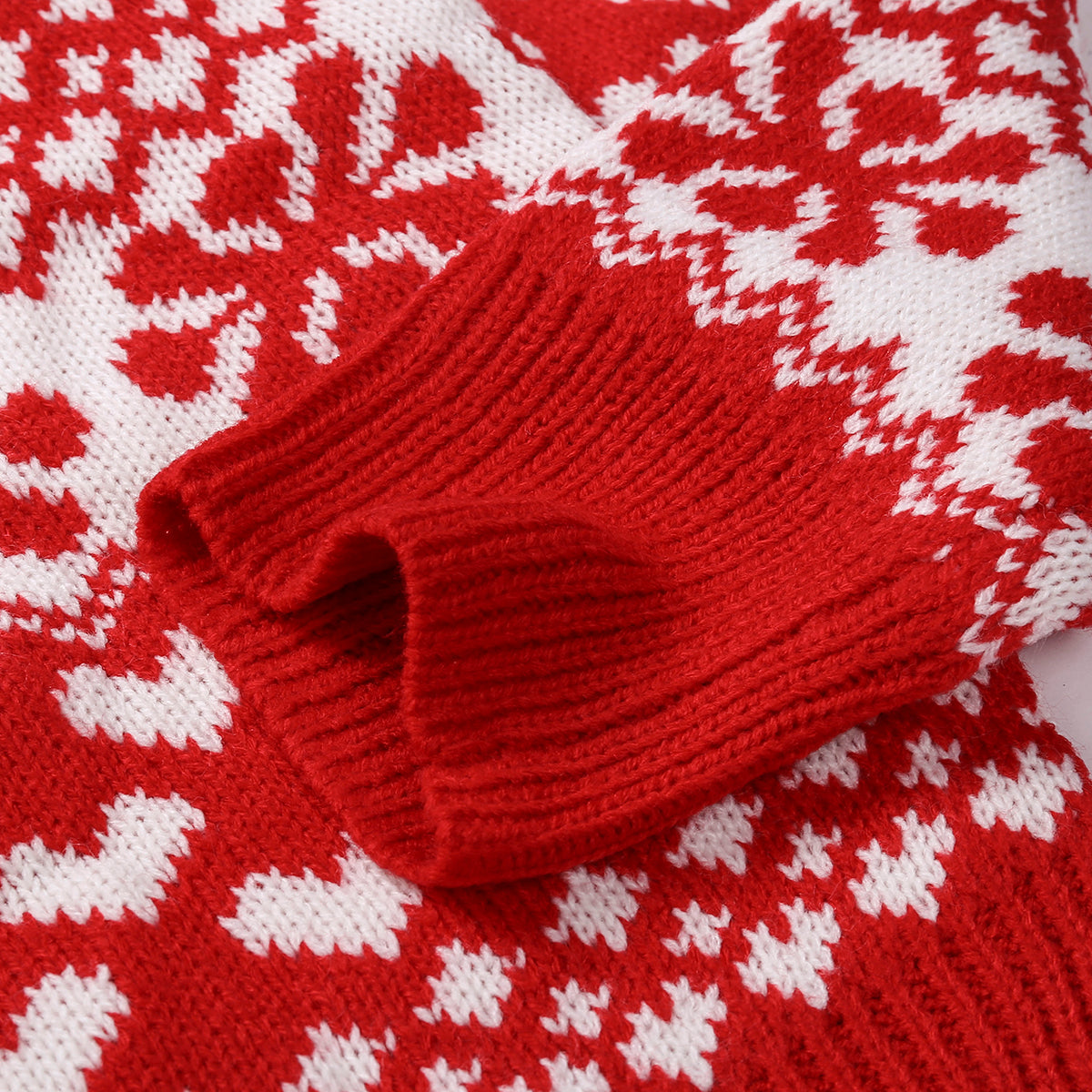 DressBetty - Christmas Sweater Knitted Pullover Sweater Snowflake Elk Print Sweaters