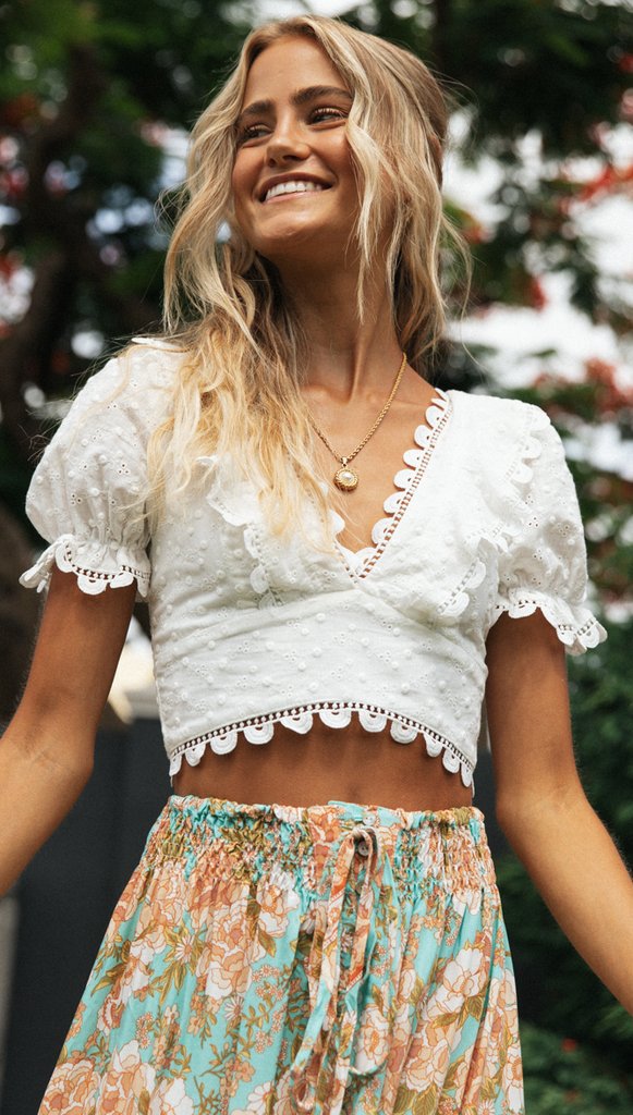 DressBetty - Vintage Tassel Lace Beach Blouse