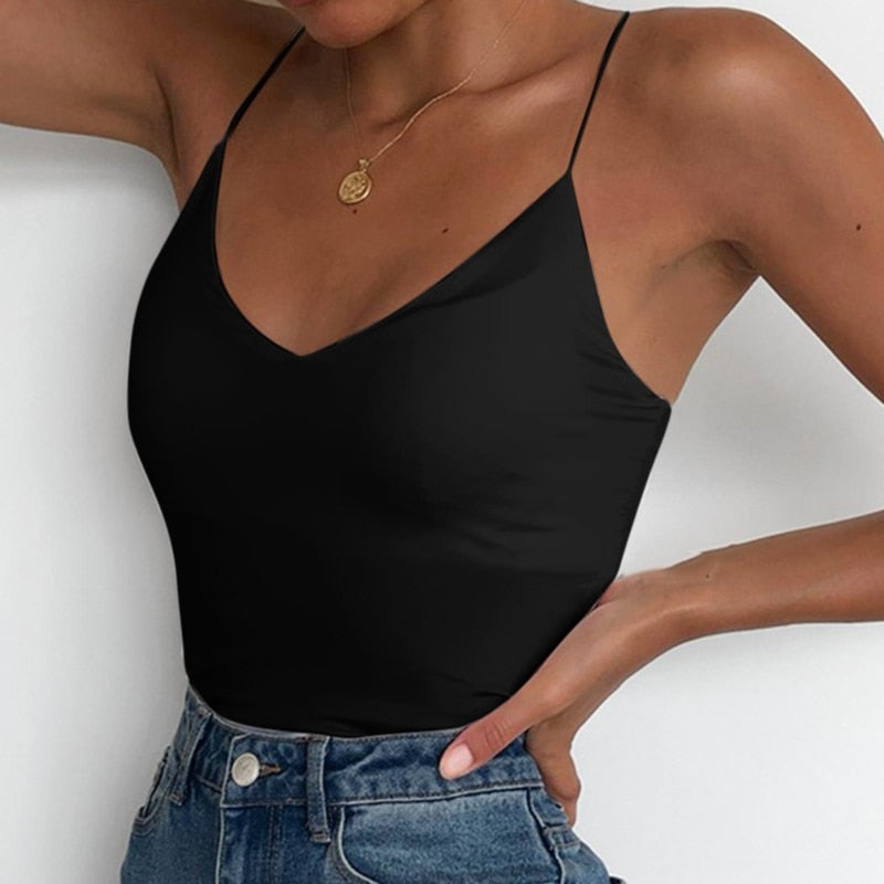 DressBetty - V Neck Basic Cami Top