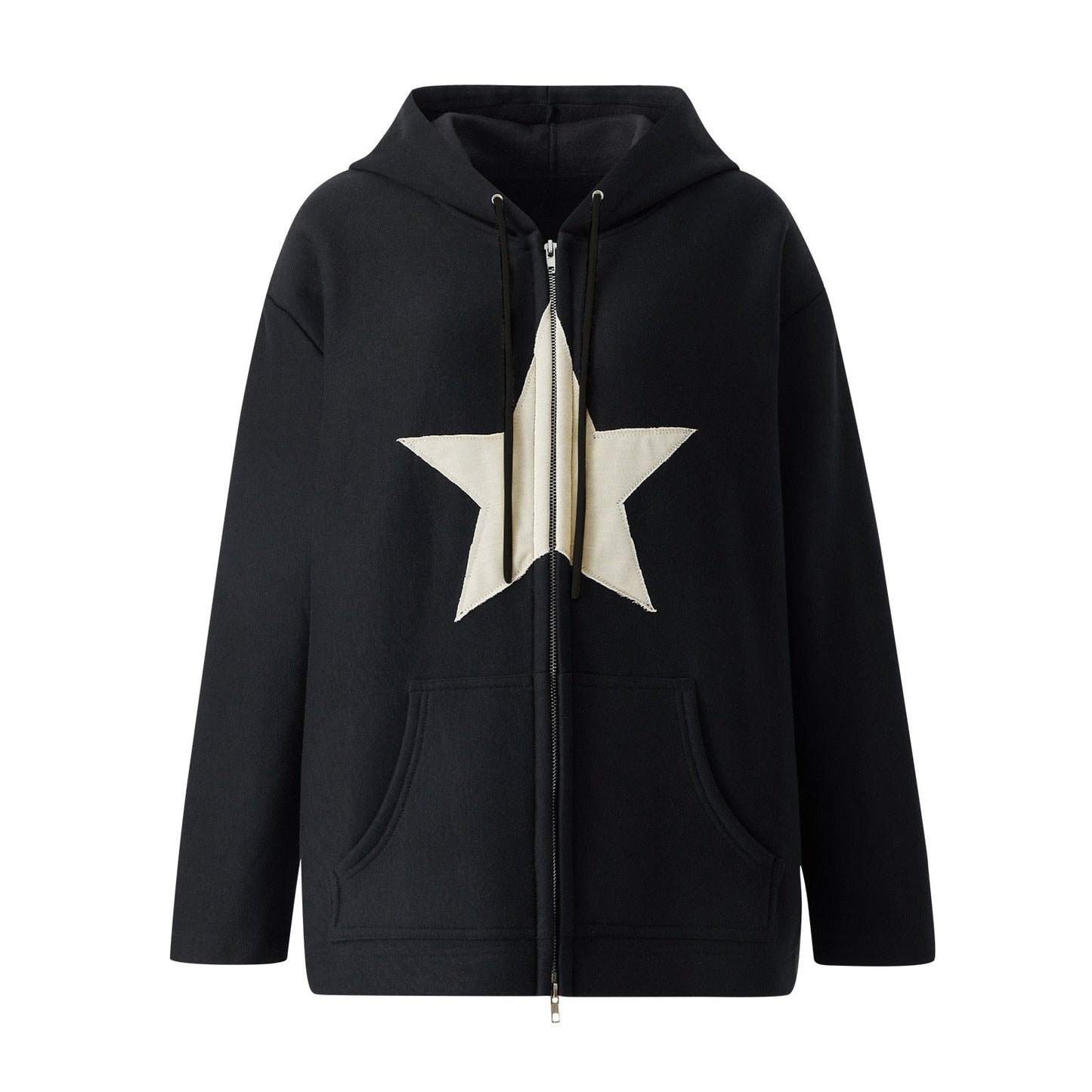 DressBetty - Hip Hop Zip Up Vintage Star Hoodie