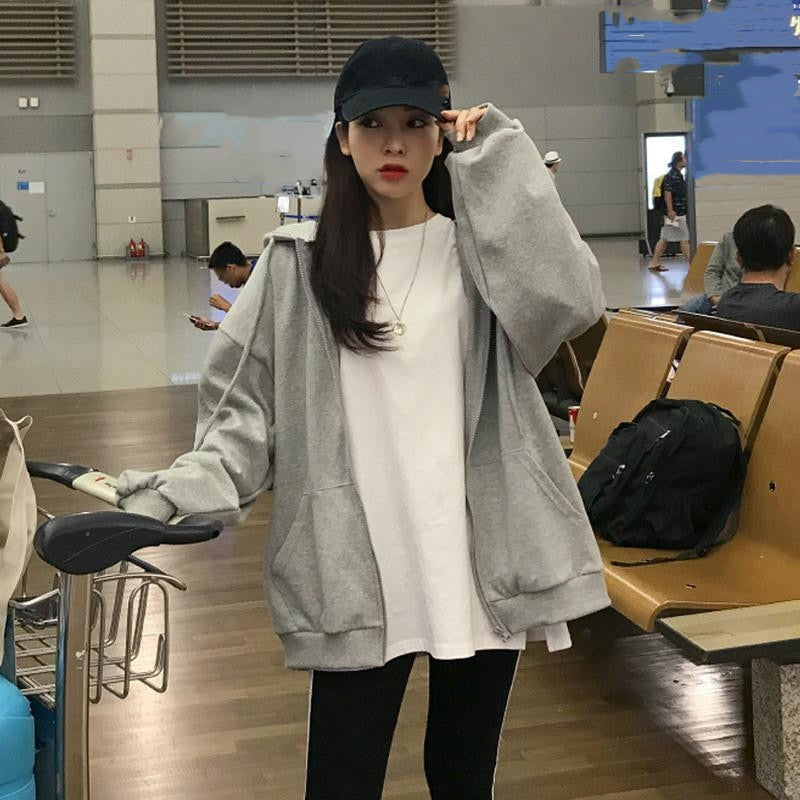 DressBetty - Hip Hop Zip Up Vintage Star Hoodie