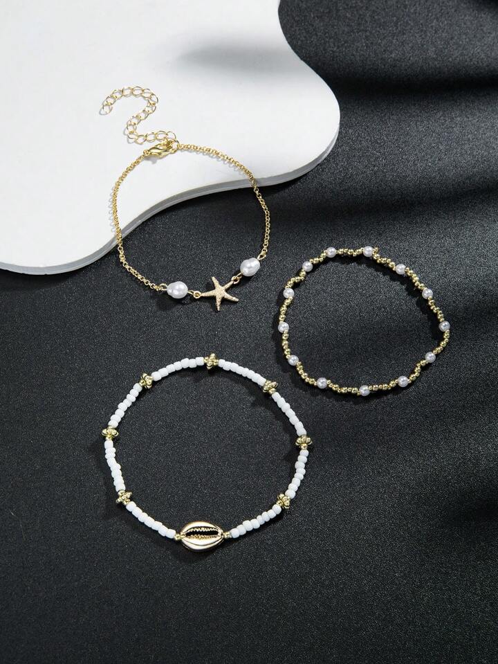 Chic Style 3pcs Anklet