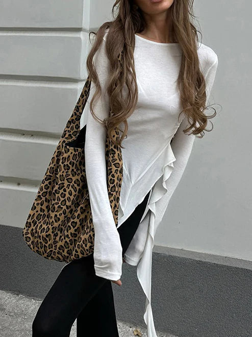 Modern Muse Asymmetrical Ruffle Blouse