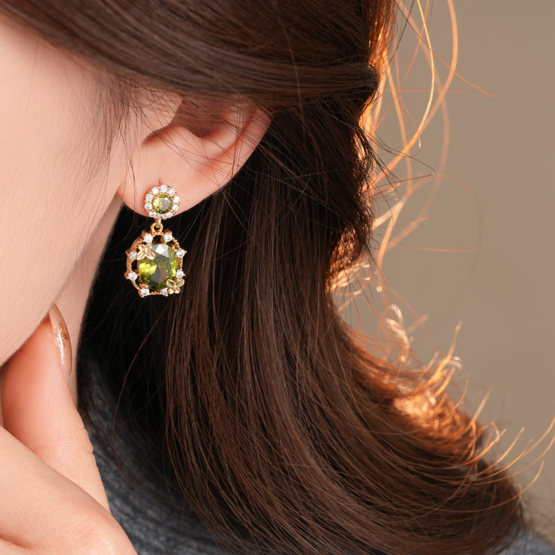 Isabeau Olive Green Earring