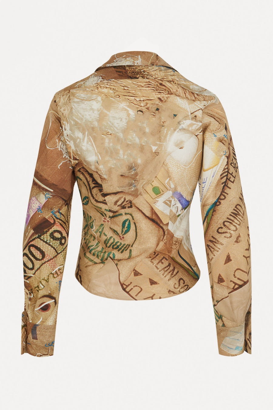 Keira Asymmetric Gathered Printed Shirt