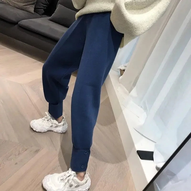Women's Vintage Fashion Streetwear High Waist Loose Sweatpants