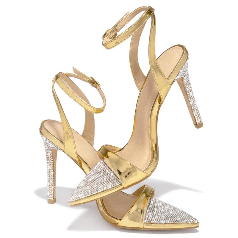 Elegant Party Wedding Sexy Crystal Rhinestones Stripper High Heel