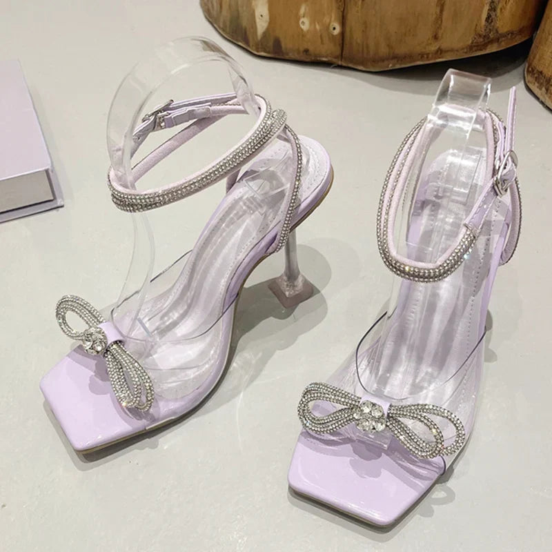 Elegant Summer Party Wedding Crystal Rhinestone High Heel High Heel