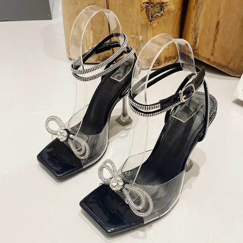 Elegant Summer Party Wedding Crystal Rhinestone High Heel High Heel