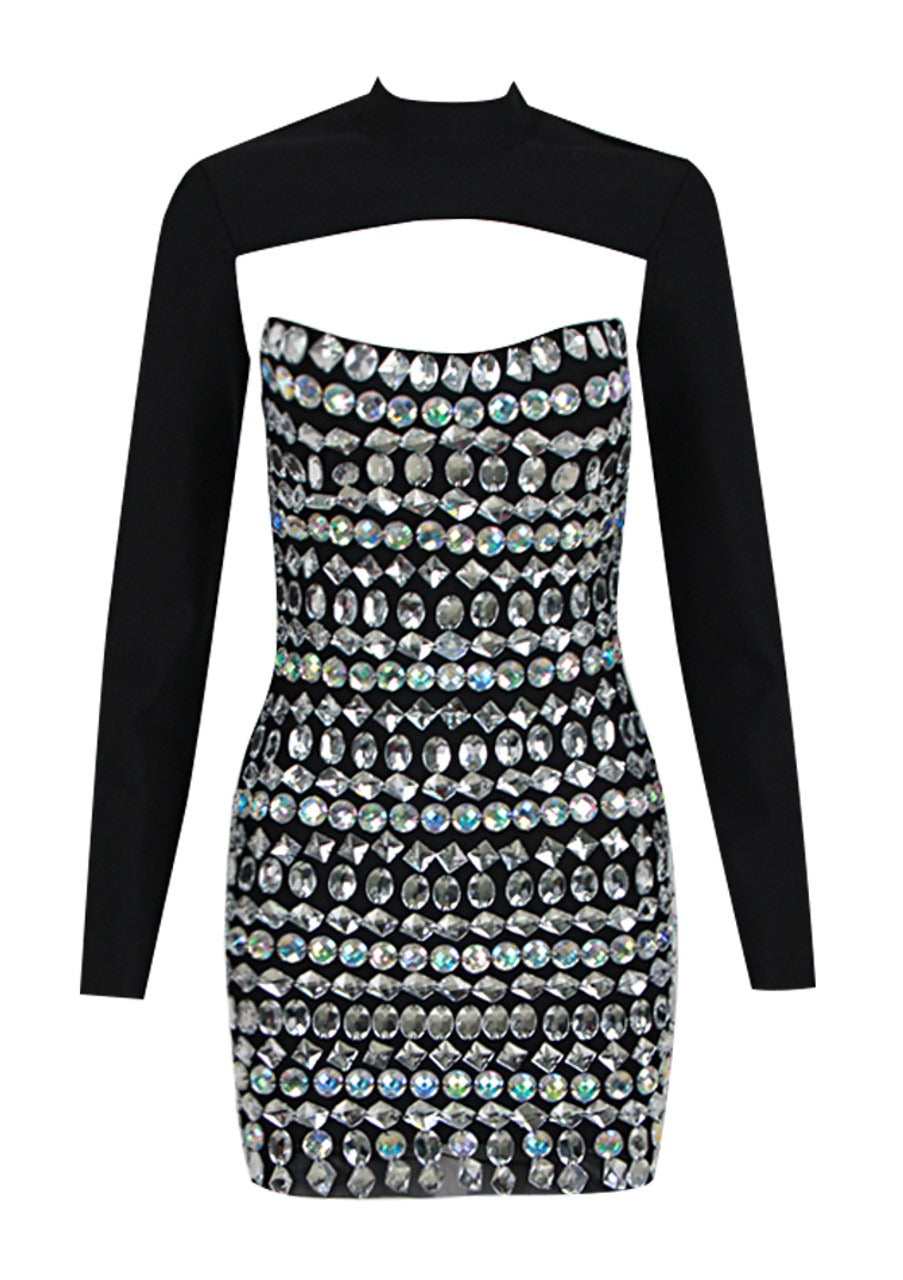 Madelyn Diamante Mini Bandage Dress