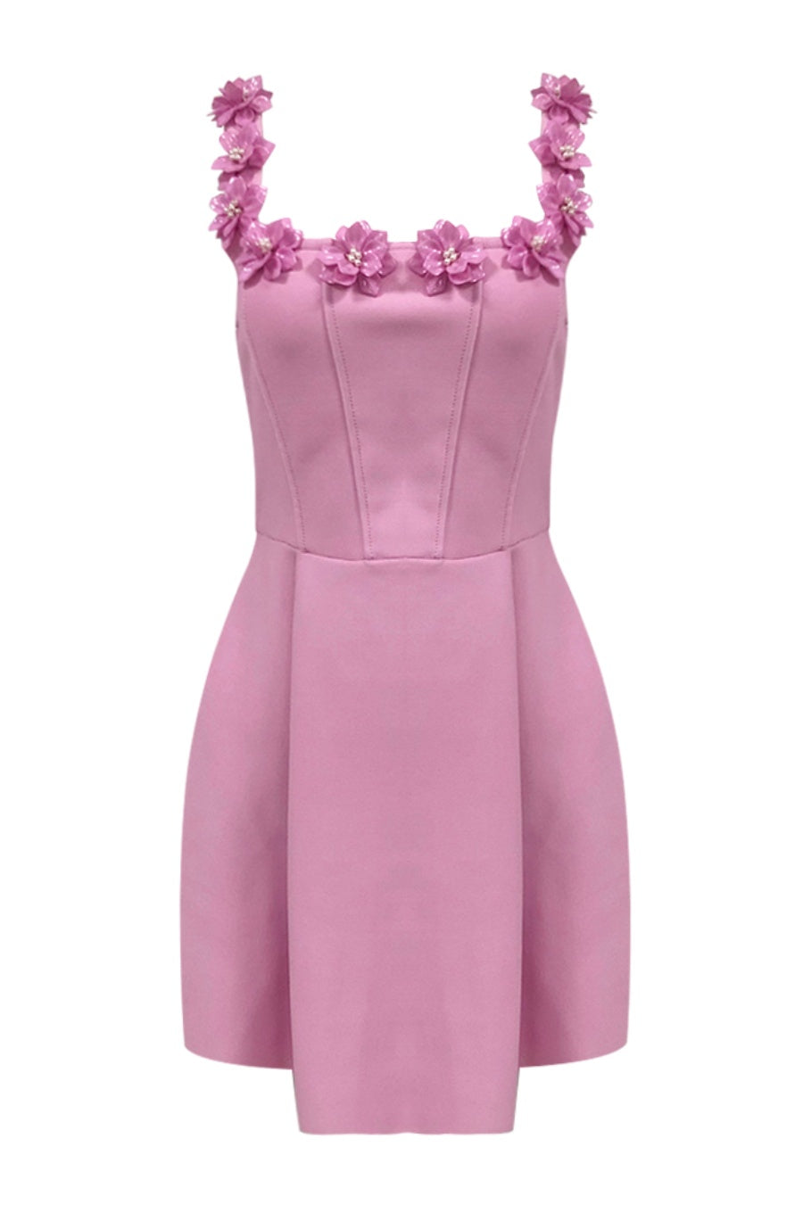 Lyra Floral Embellished Mini Bandage Dress - Pink