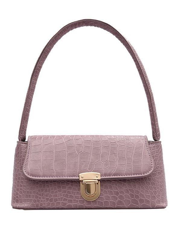 Croc-Embossed Mini Shoulder Bag