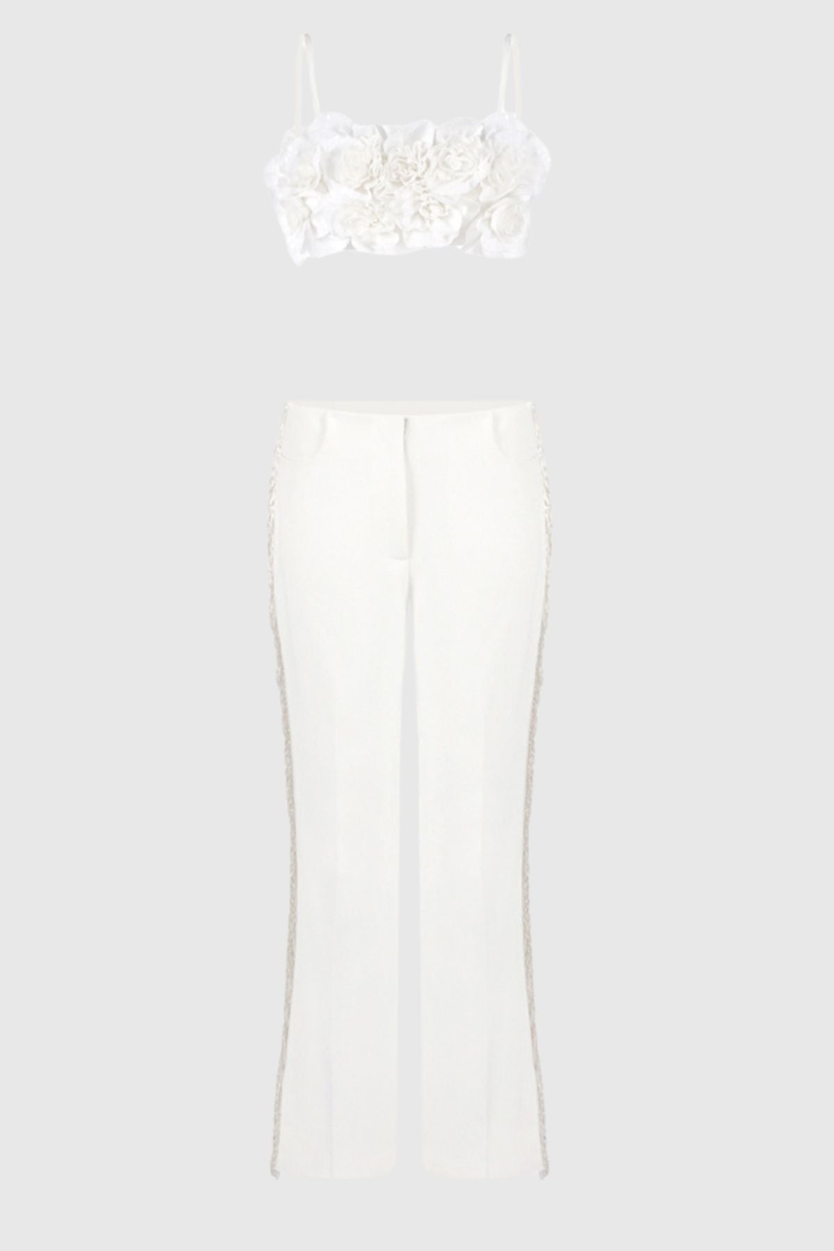 Osei Floral Beaded Fringe Two Piece Set