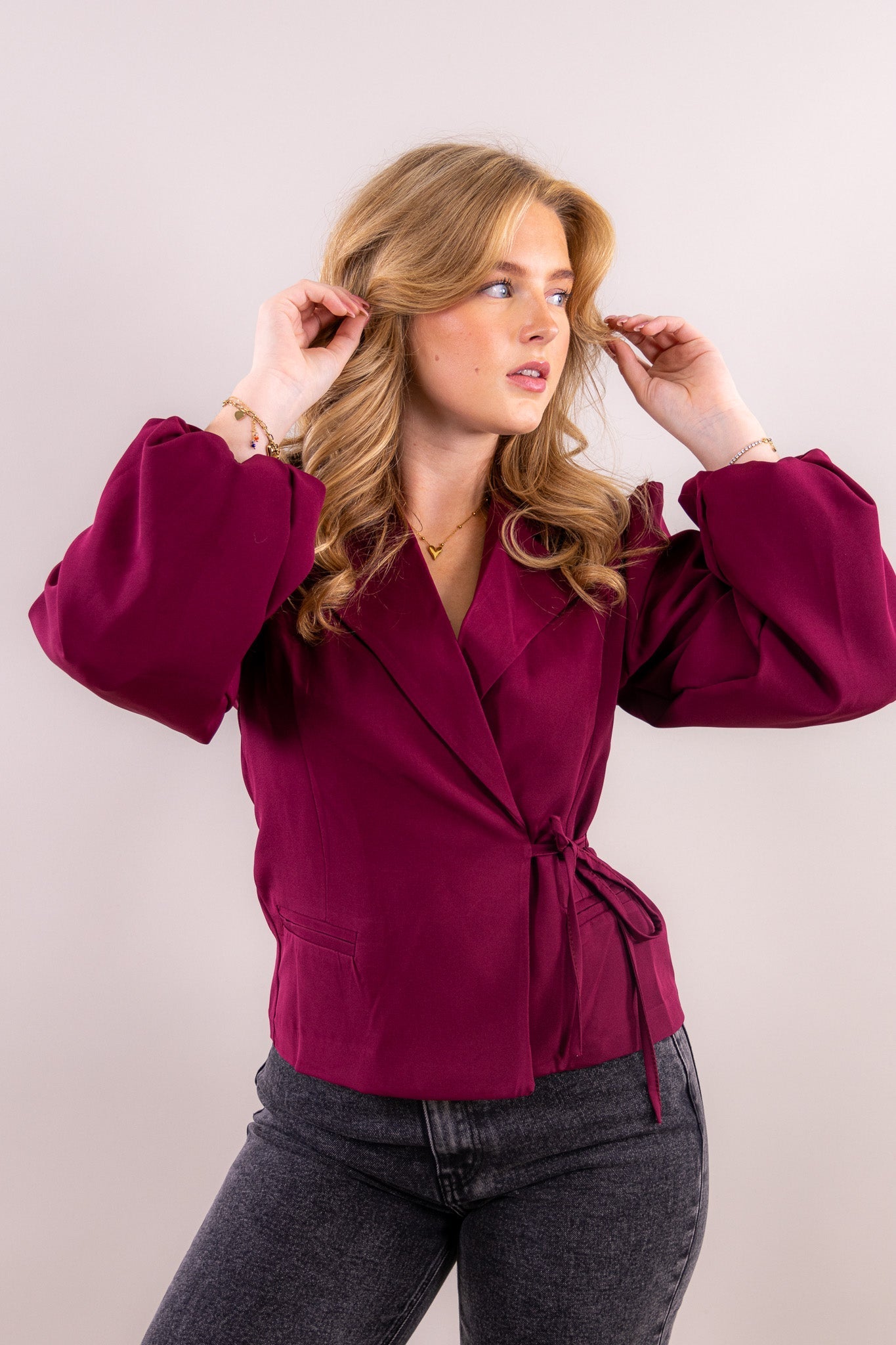 Jane Plain Wrap Blazer