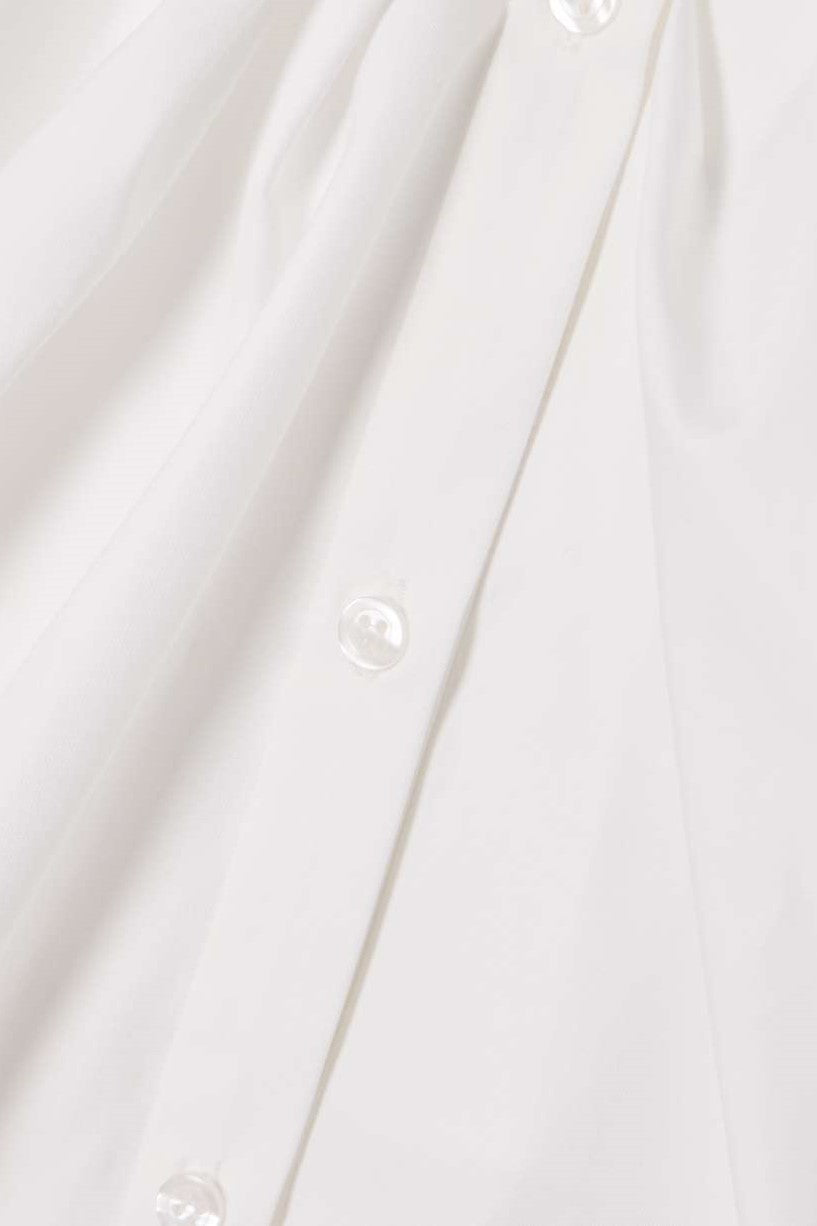 Rolia Crew Neck Ruched Mini Shirtdress