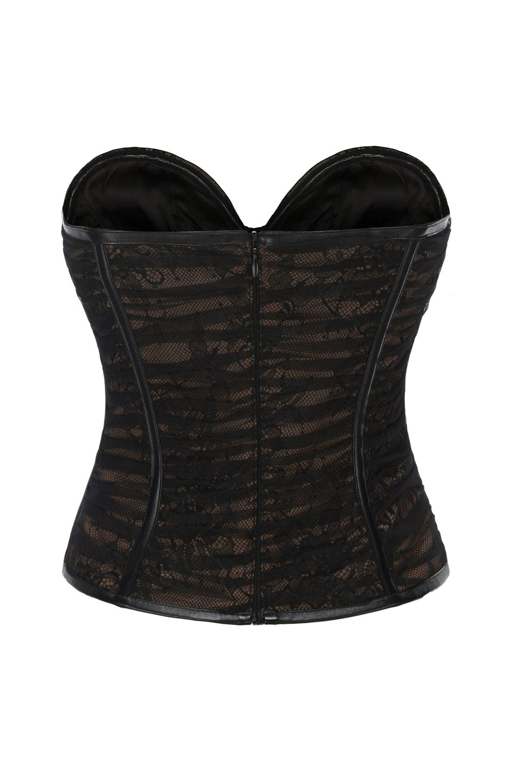 Rolyn Ruched Mesh Corset - Black