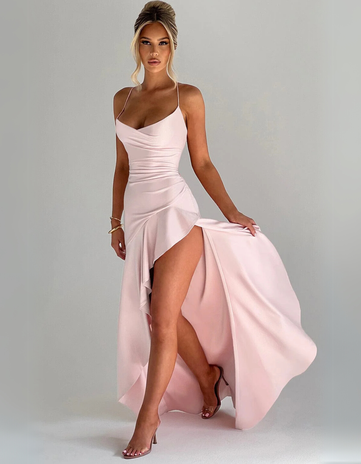 Rosavelle | Draped ruffle Detailed dress