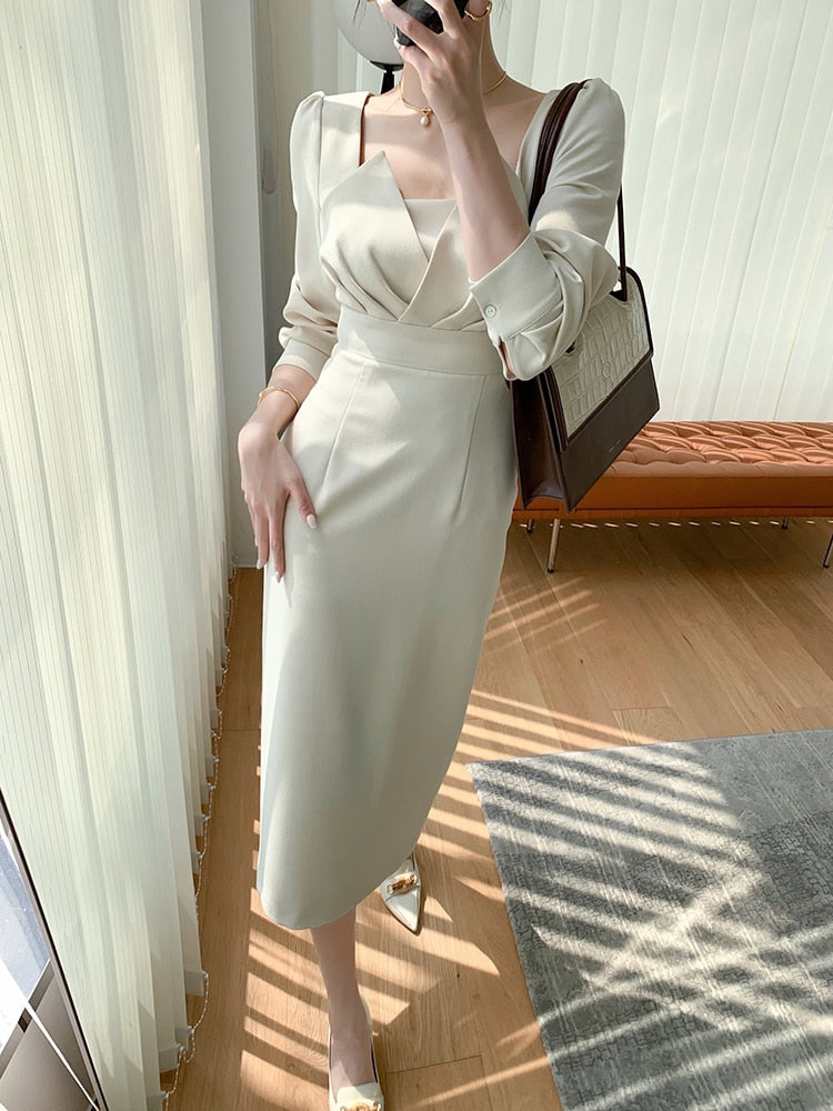 DressBetty - Long Sleeve Vintage Fashion Chic Evening Vestido Female Birthday