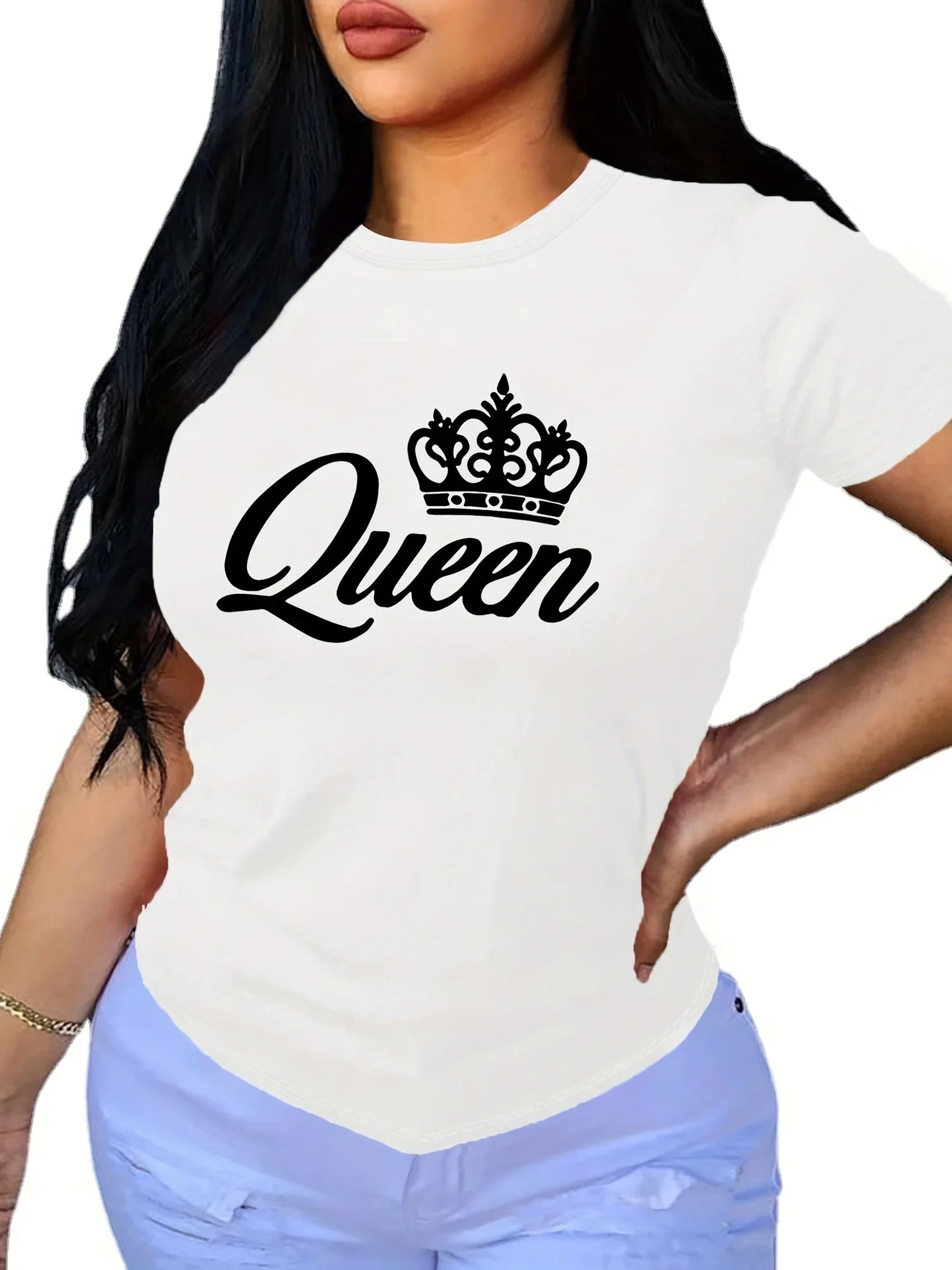 Printed Loose Black Design T-shirt