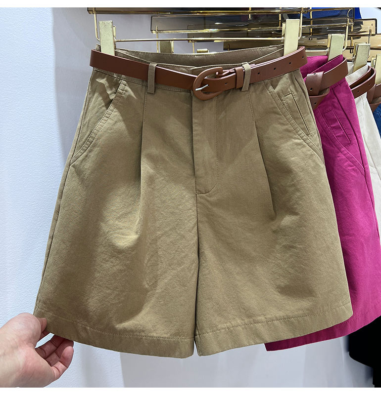 DressBetty - Women's Denim Shorts High Waist Short Casual Cotton Solid Loose Casual Bermuda Shorts