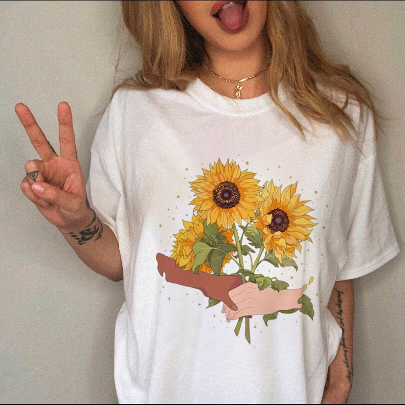 DressBetty - Female Top Fashion Tee Love Heart New Style Trend Clothes