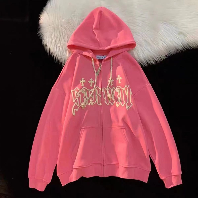 DressBetty - Vintage Goth Embroidery Hoodie