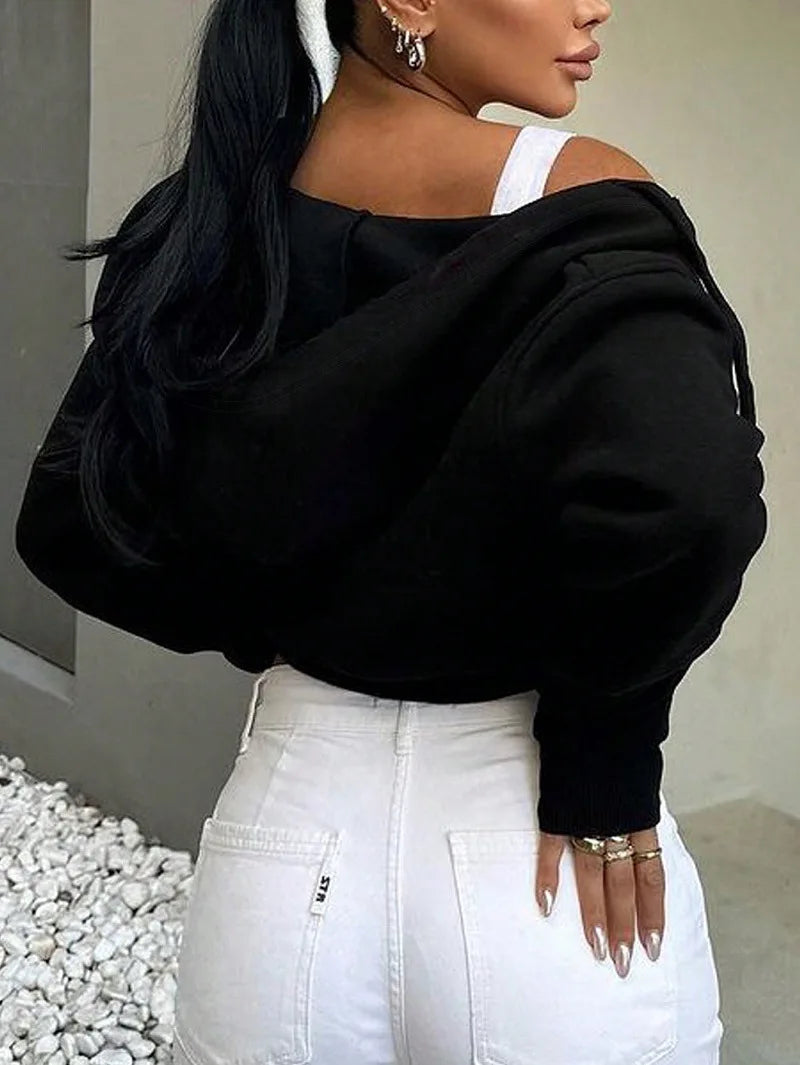Sexy Zipper Cardigan Hoodie