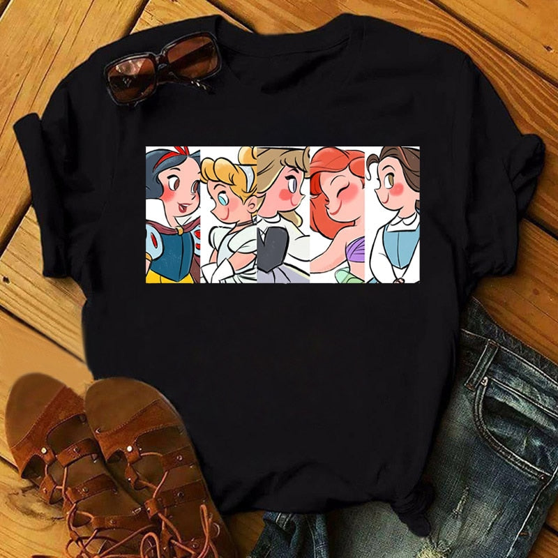DressBetty - Cute Disney Princess Crew Neck Women's Top
