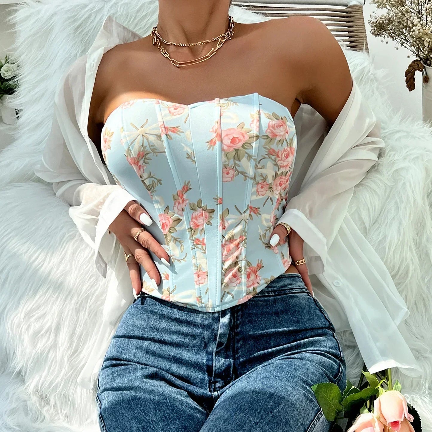 Corset Shaper Underbust Lingerie Strapless
