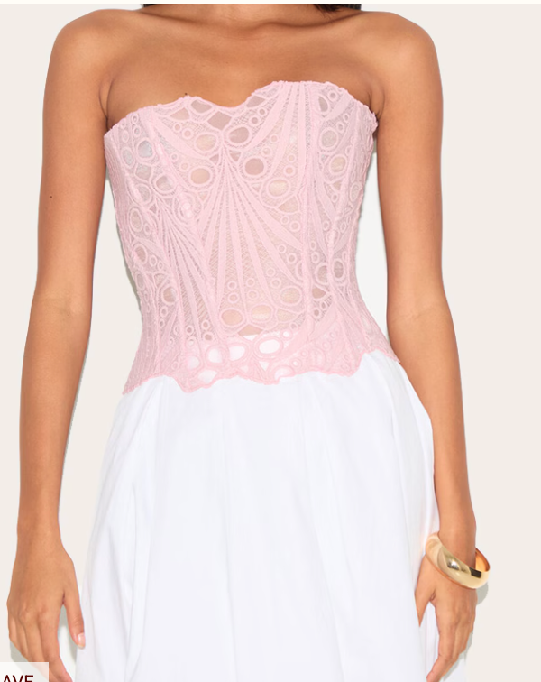 Macy | Lace Tie Corset Top