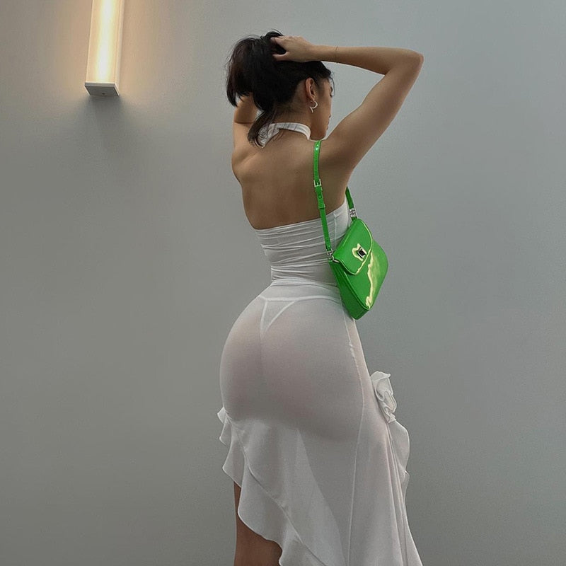 DressBetty - Sexy Strapless Backless Corset Midi Dress