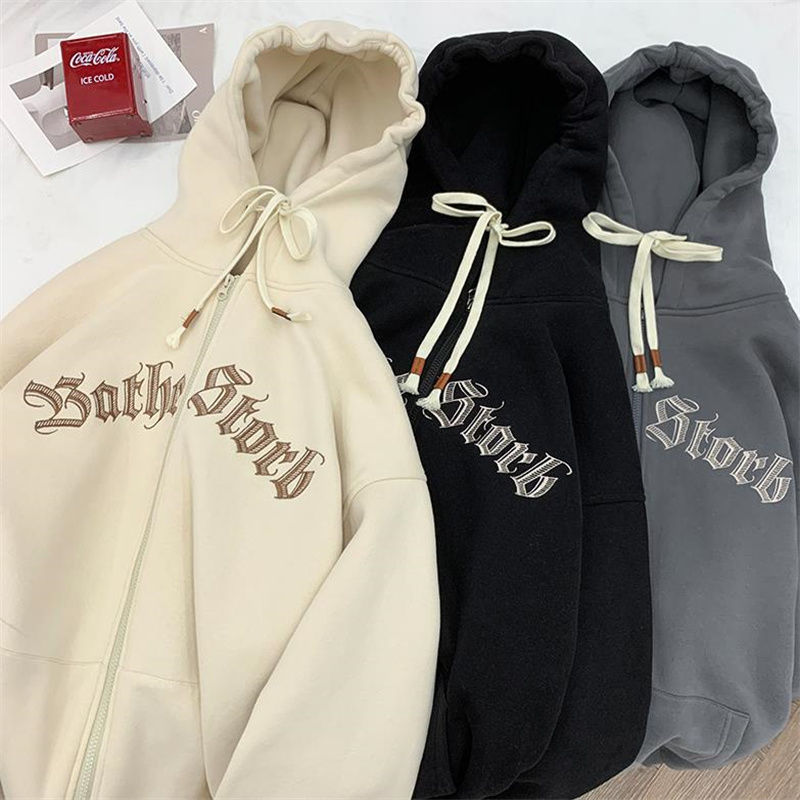 DressBetty - Letter Embroidered Oversized Hoodie