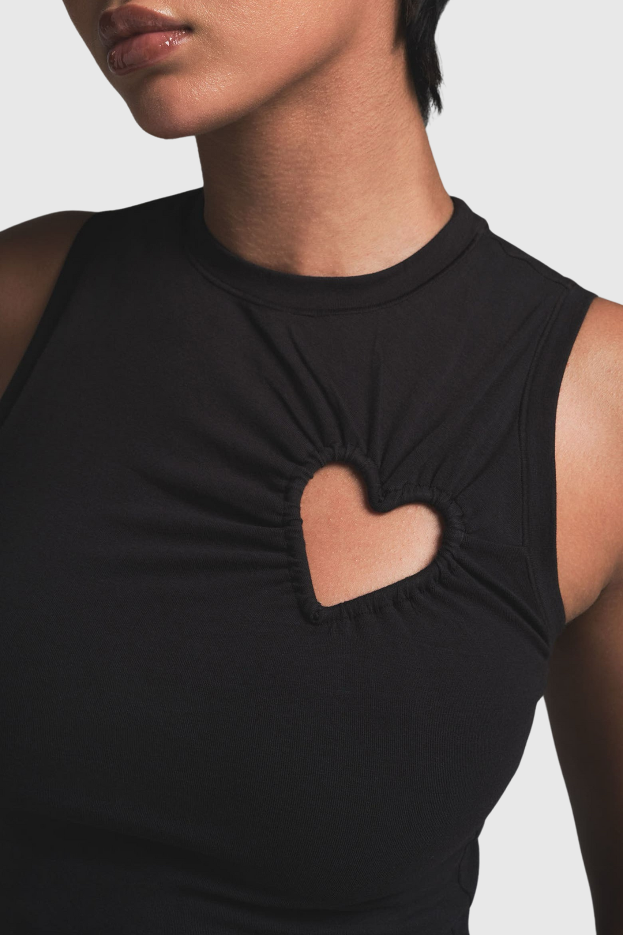 Shalita Heart Tank Top - Black